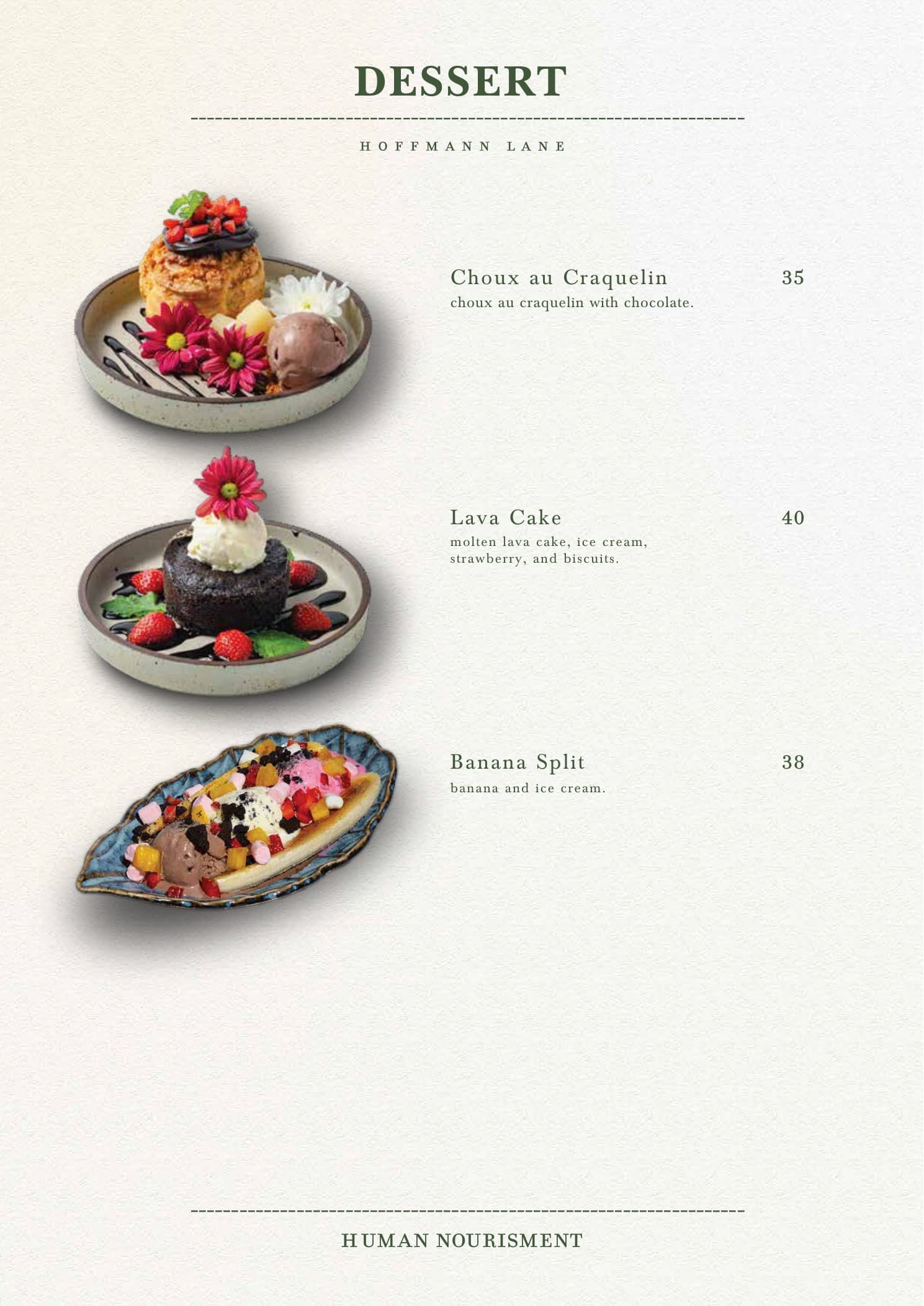 Buku menu Hoffmann Lane, halaman 18 dari 30