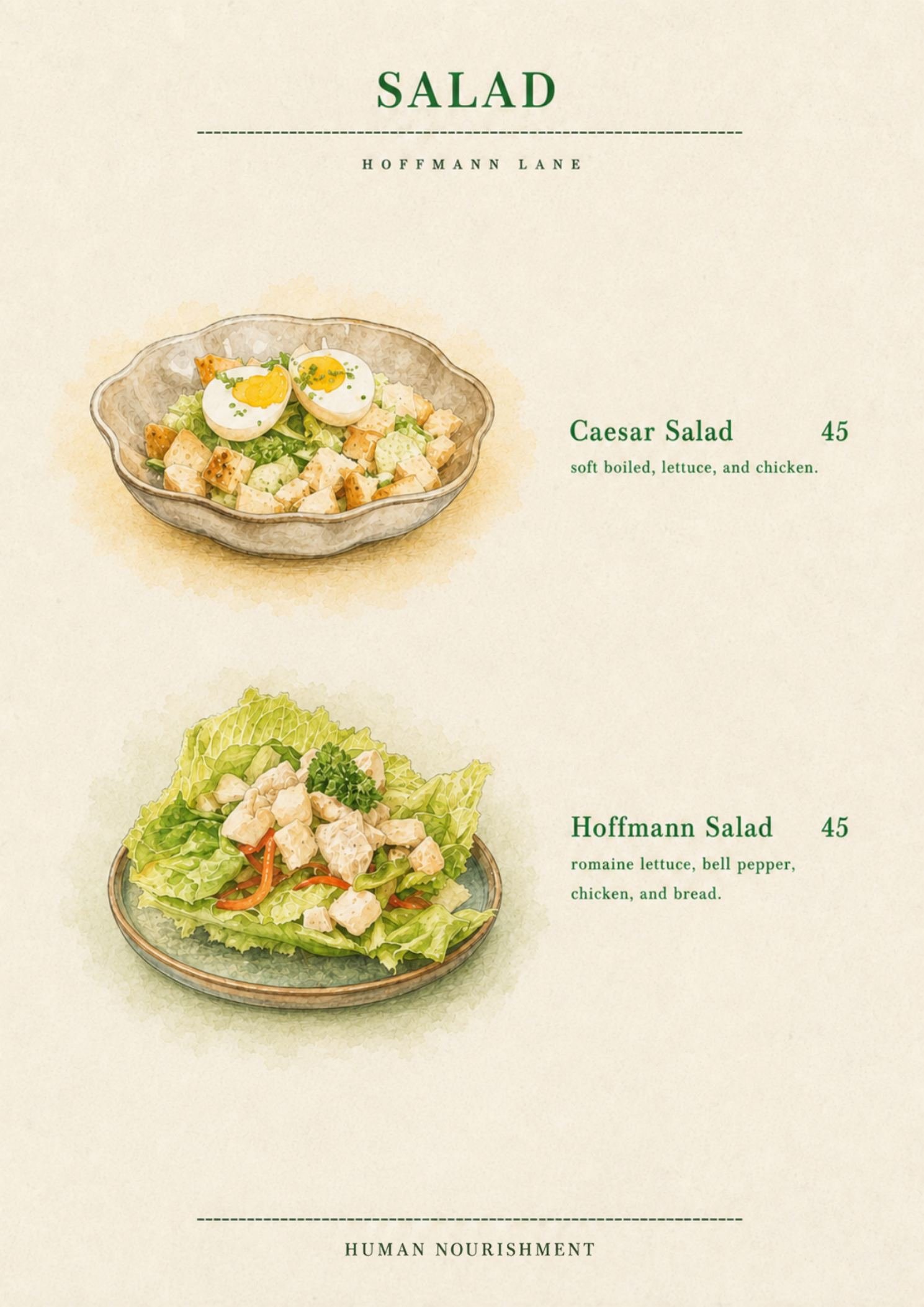 Buku menu ilustrasi Hoffmann Lane, halaman 10 dari 32