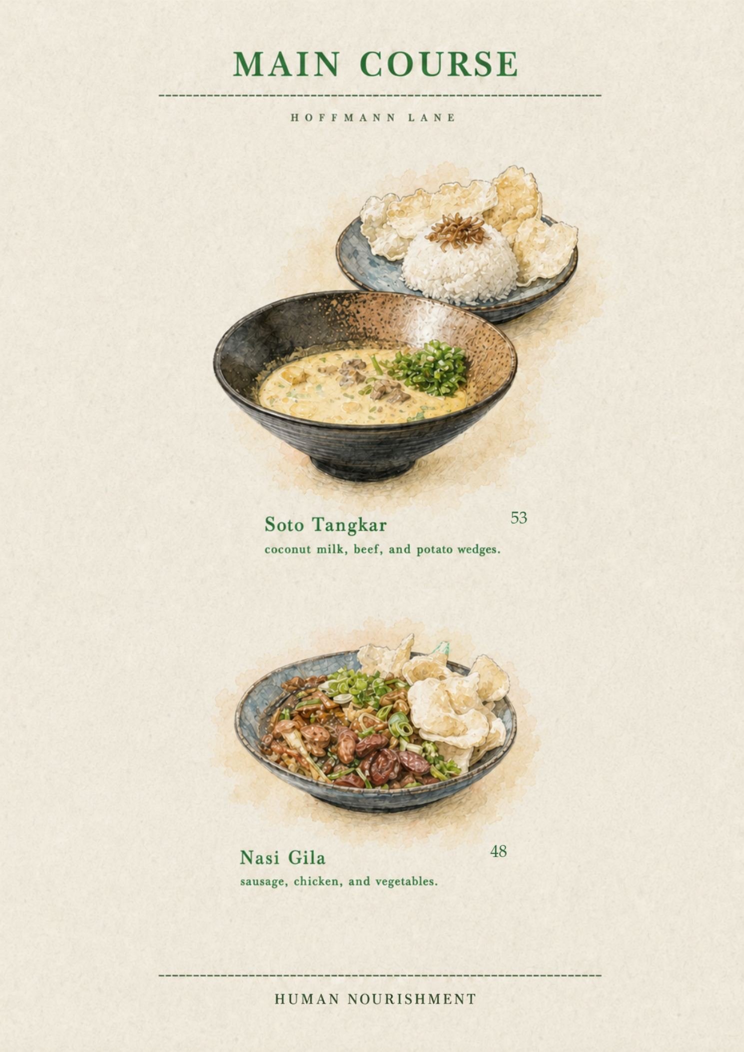 Buku menu ilustrasi Hoffmann Lane, halaman 15 dari 32