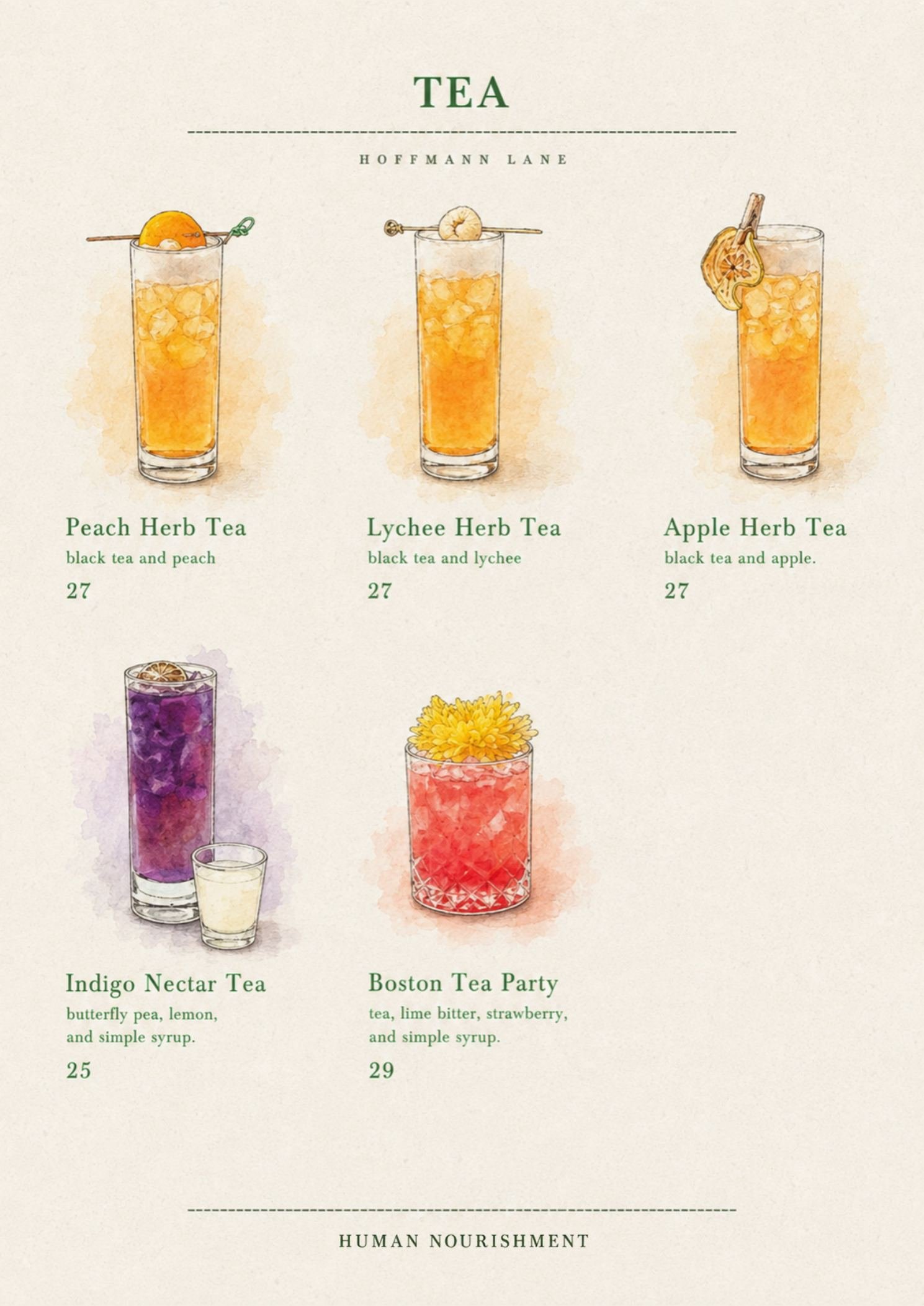 Buku menu ilustrasi Hoffmann Lane, halaman 23 dari 32