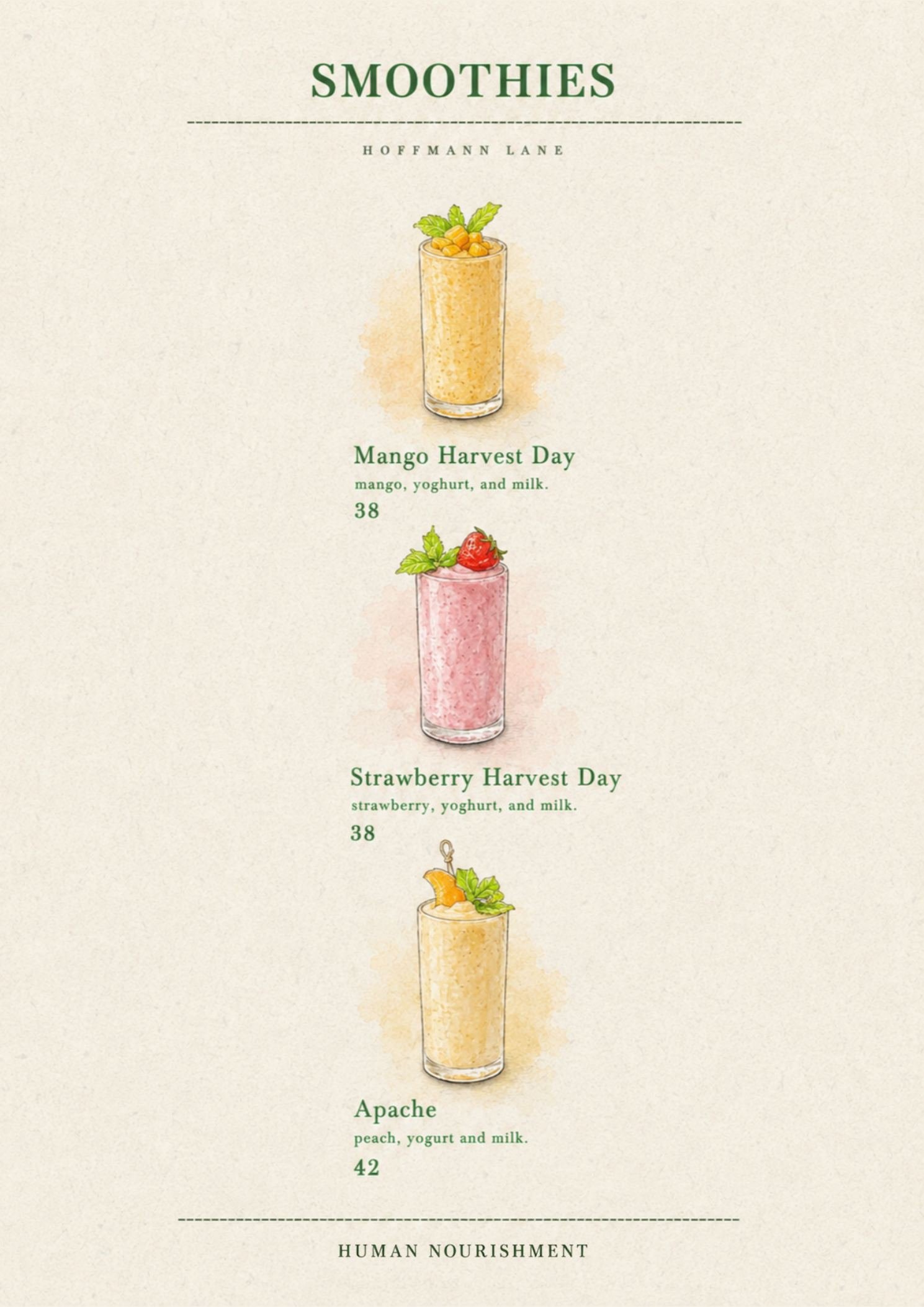 Buku menu ilustrasi Hoffmann Lane, halaman 26 dari 32