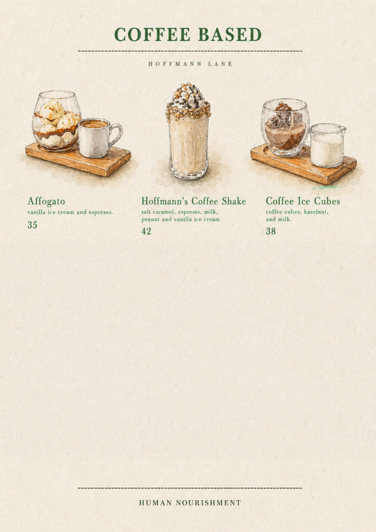 Buku menu ilustrasi Hoffmann Lane, halaman 30 dari 32